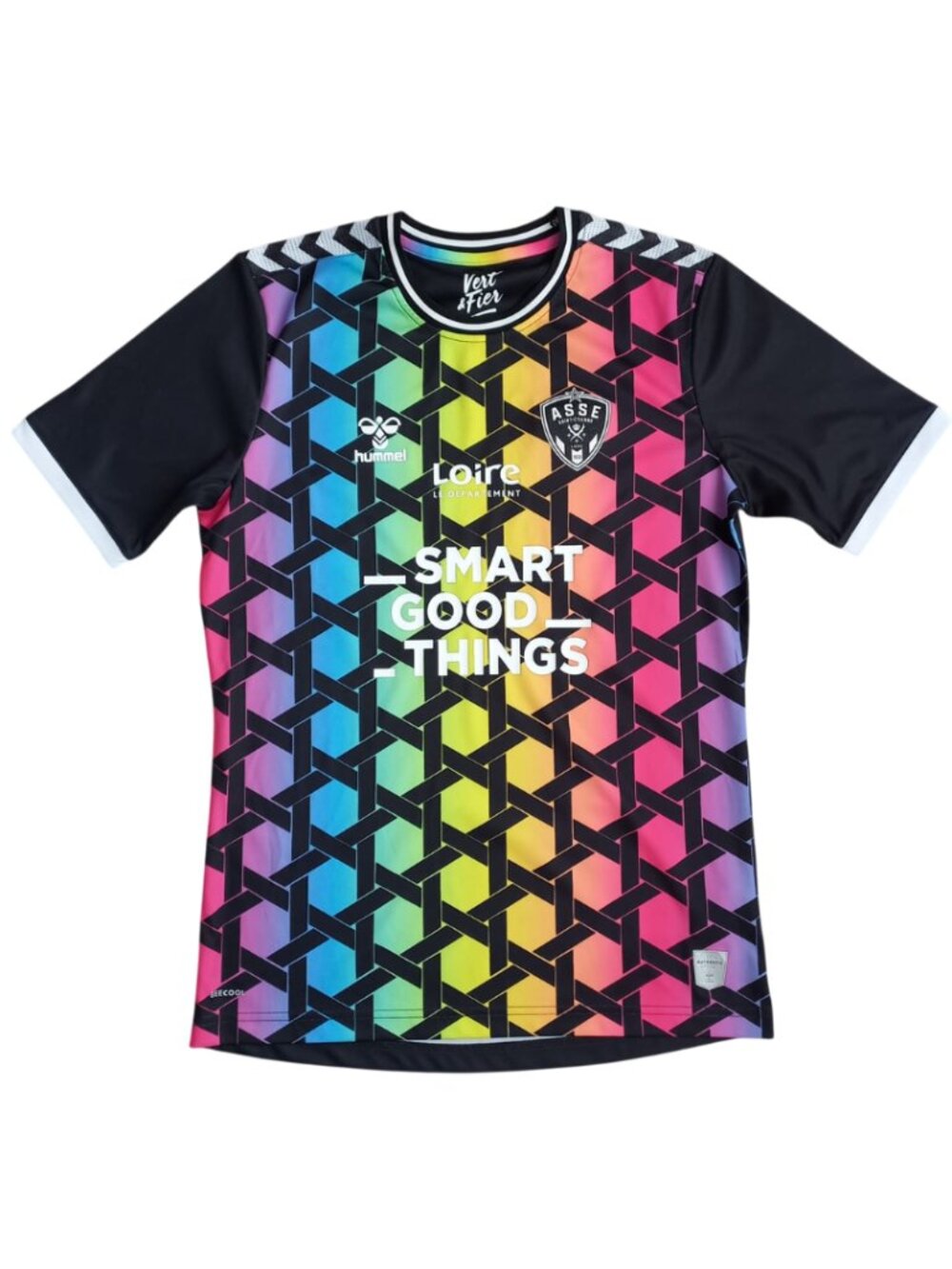 Hummel AS Saint-Étienne Rainbow Goalkeeper Jersey - Black Pride Soccer Shirt S
